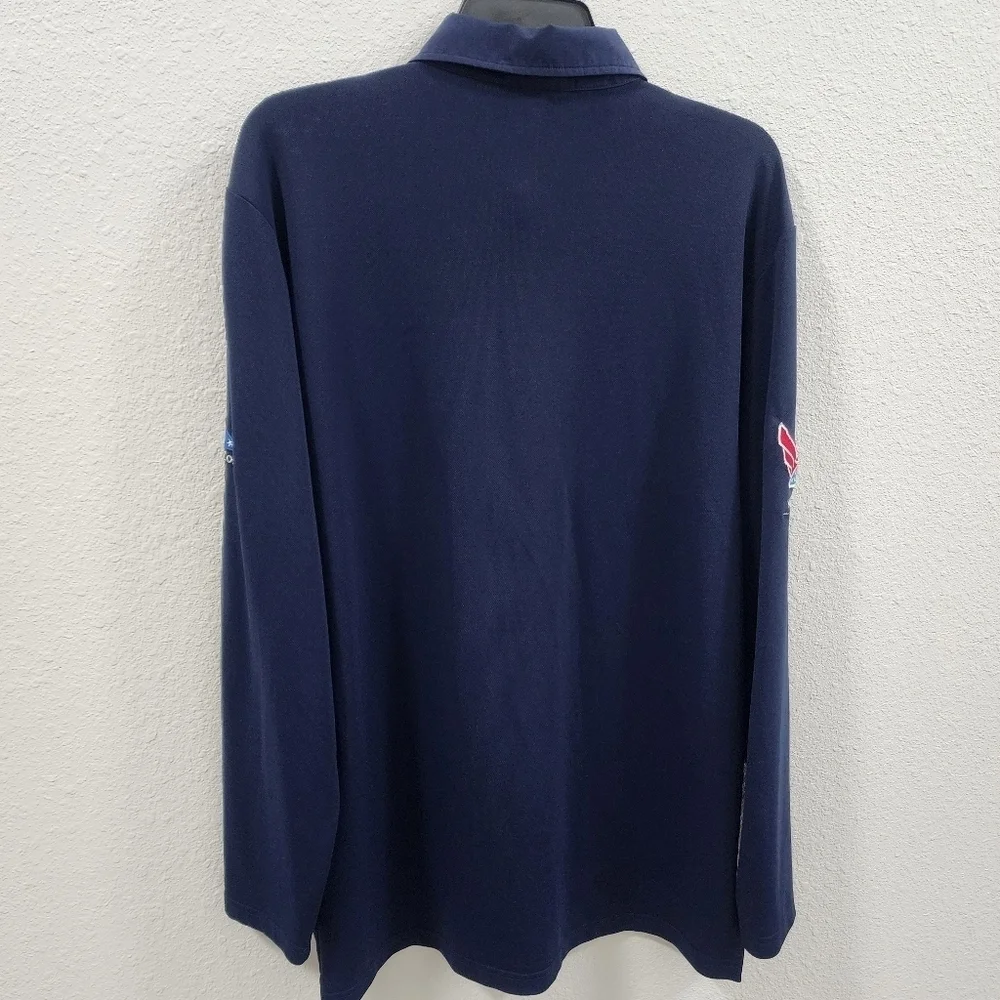 Ralph Lauren X Navy Blue Mens Polyester Elastine Polo Shirt Size L/G.